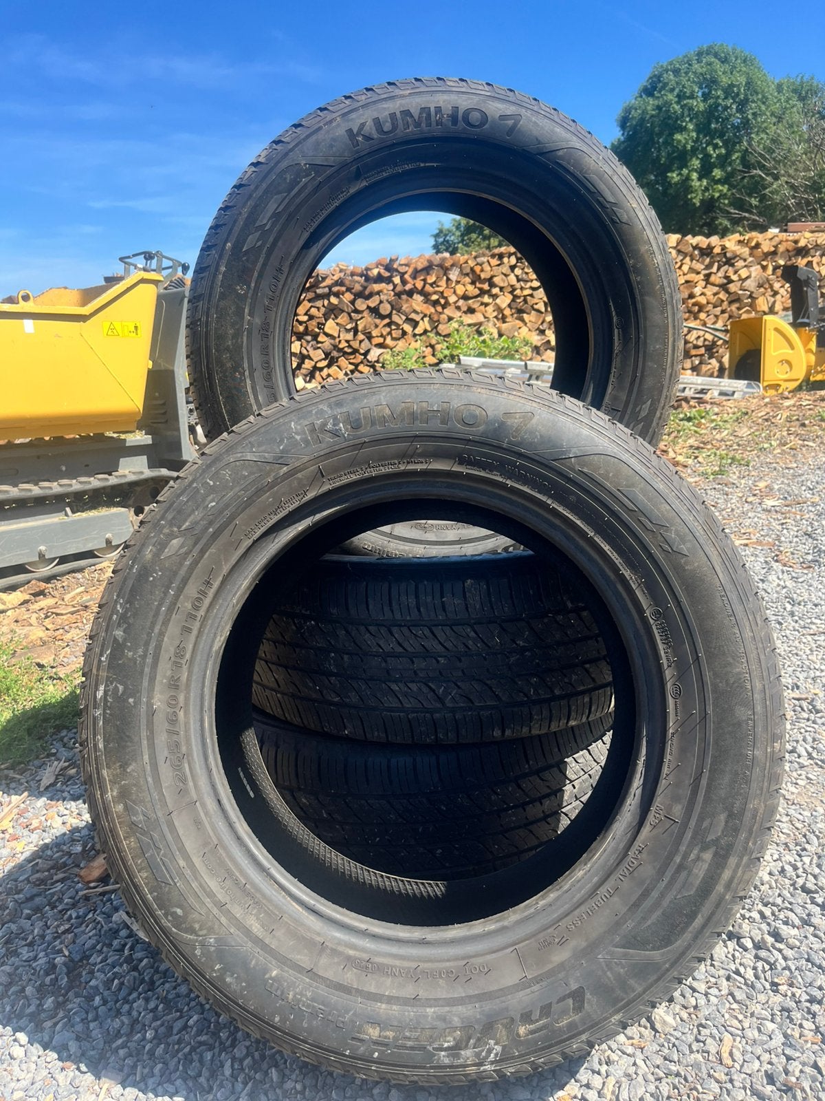 Pneus Kumho, Enlèvement, Comme neuf