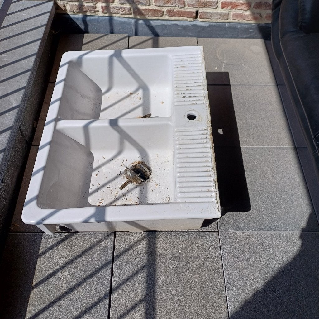 Gootsteen opbouw voor keuken, Huis en Inrichting, Ophalen, Gebruikt, Wit, 50 tot 100 cm