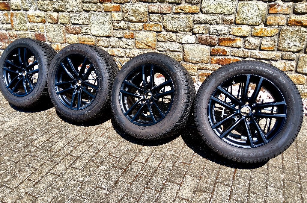 Très belles jantes en alliage BMW X1 avec pneus hiver, Auto-onderdelen, Banden en Velgen, Banden en Velgen, Winterbanden, 17 inch