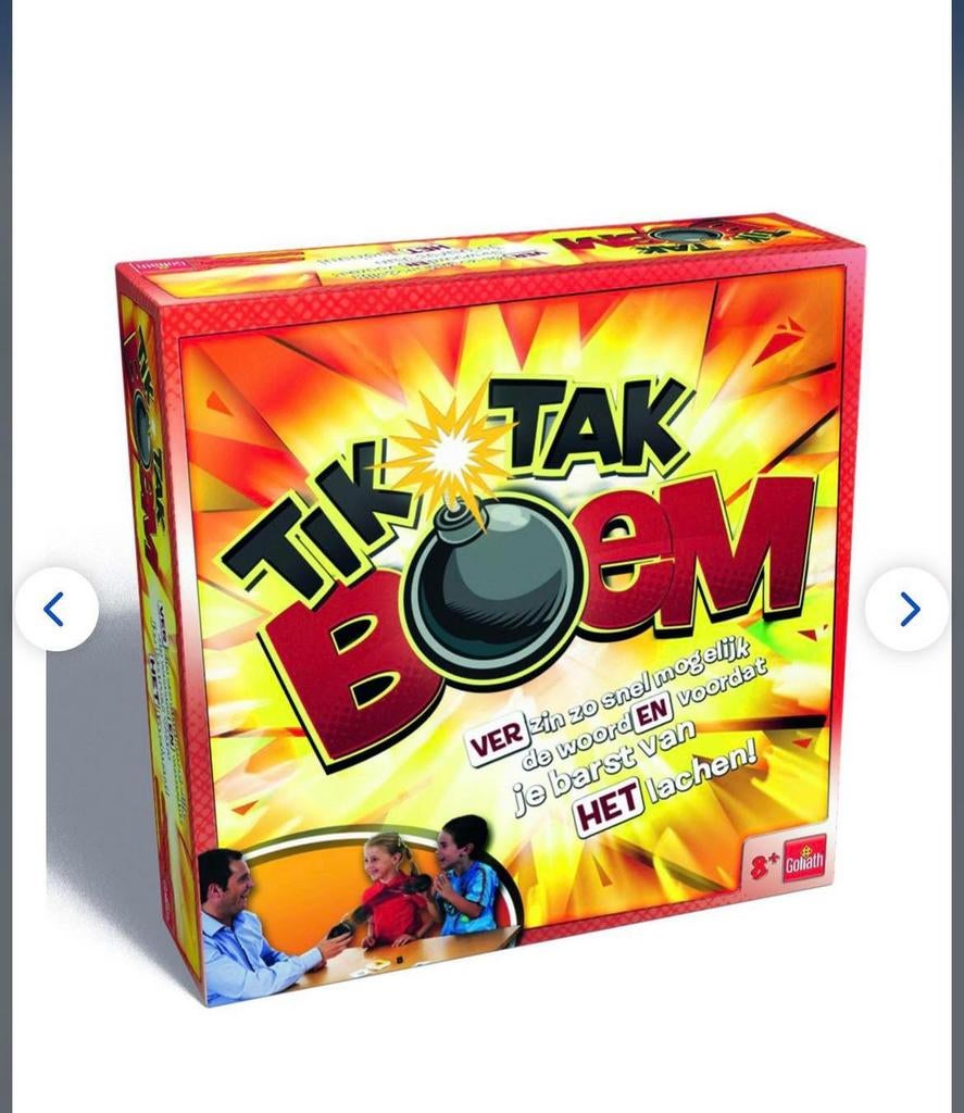 Gezelschapsspel Tik tak boem, Hobby en Vrije tijd, Ophalen, Zo goed als nieuw
