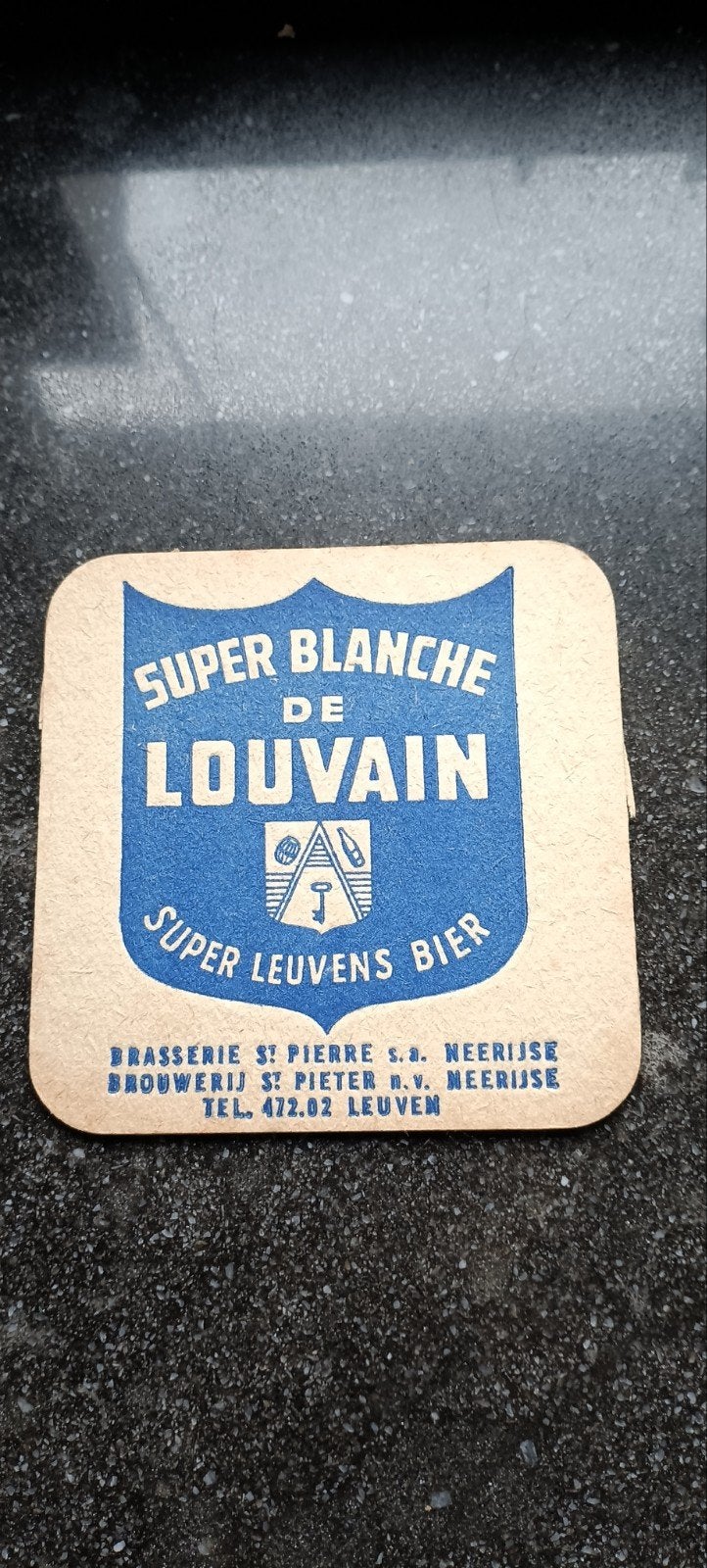 Oud bierviltje super blanche de Louvain br. St. PIETER NEERI, Verzamelen, Ophalen of Verzenden