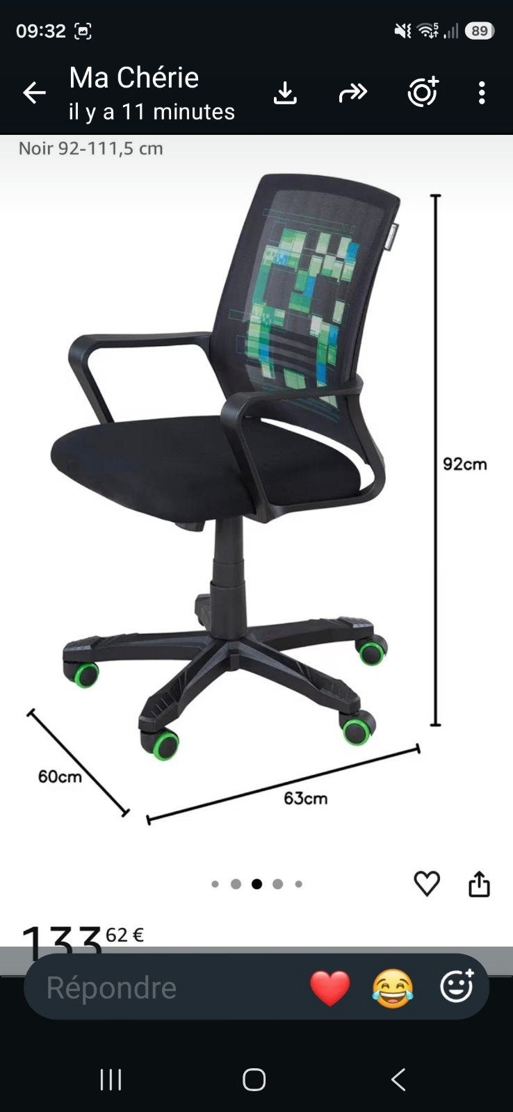 chaise de bureau Minecraft, Enlèvement, Chaise de bureau