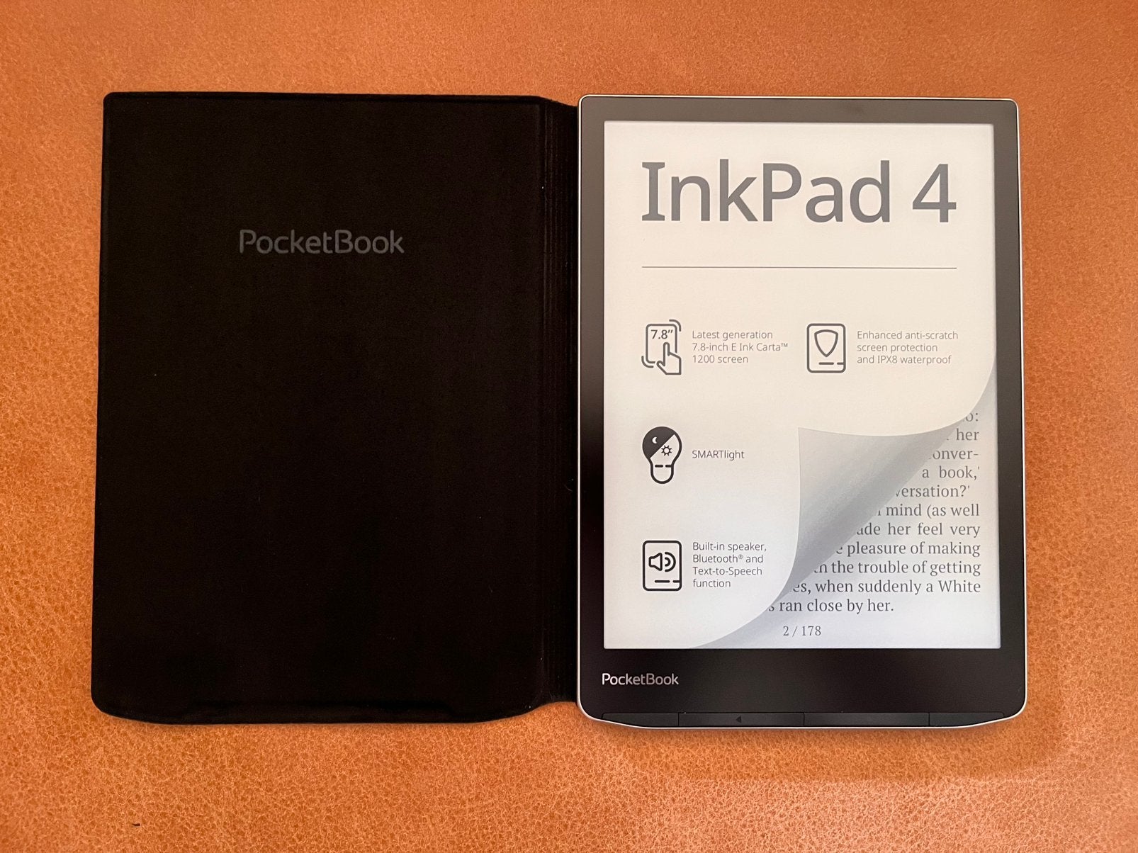 Pocketbook Inkpad 4 reader in nieuwstaat, Computers en Software, E-readers, Ophalen of Verzenden, Zo goed als nieuw, 8 inch, Bluetooth