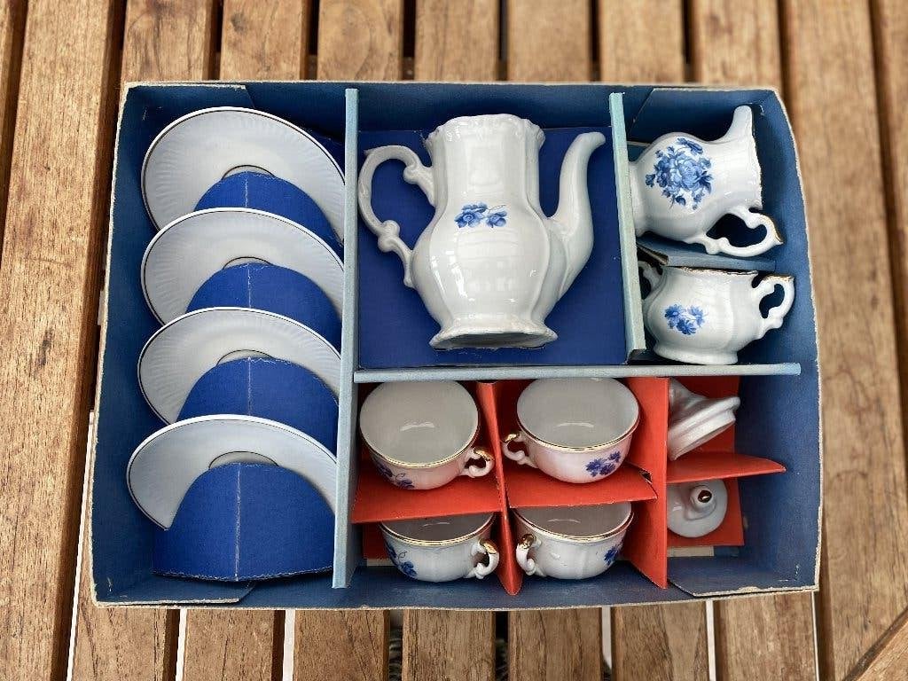 Vintage Kahla porseleinen kinder- of poppenservies, Antiek en Kunst, Ophalen of Verzenden