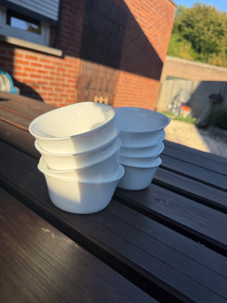 Te koop arcopal kommetjes 8stuks, Enlèvement ou Envoi, Neuf, Blanc