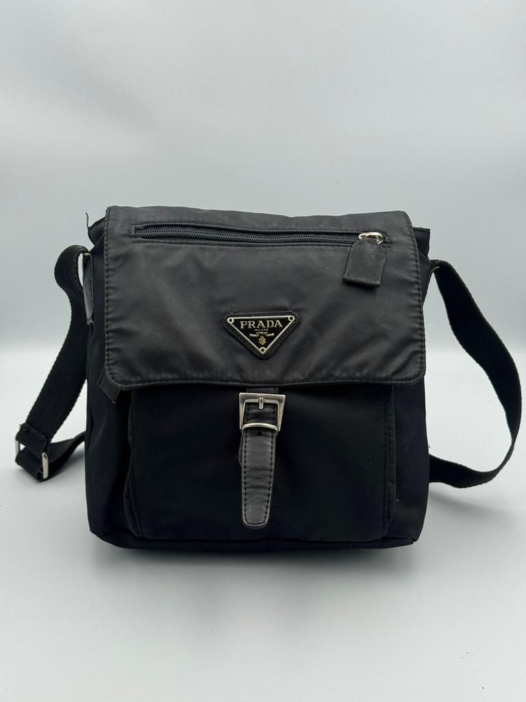 Prada Nylon Crossbody – Vintage, Enlèvement ou Envoi, Utilisé, Noir