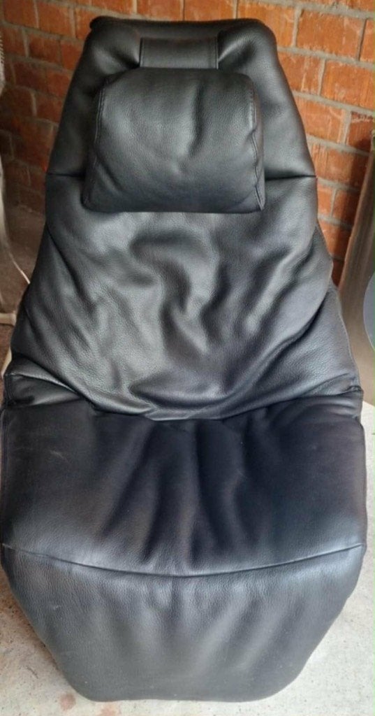 Nelo Möbel 'Move' loungestoel/Vintage/zwart leer, Ophalen
