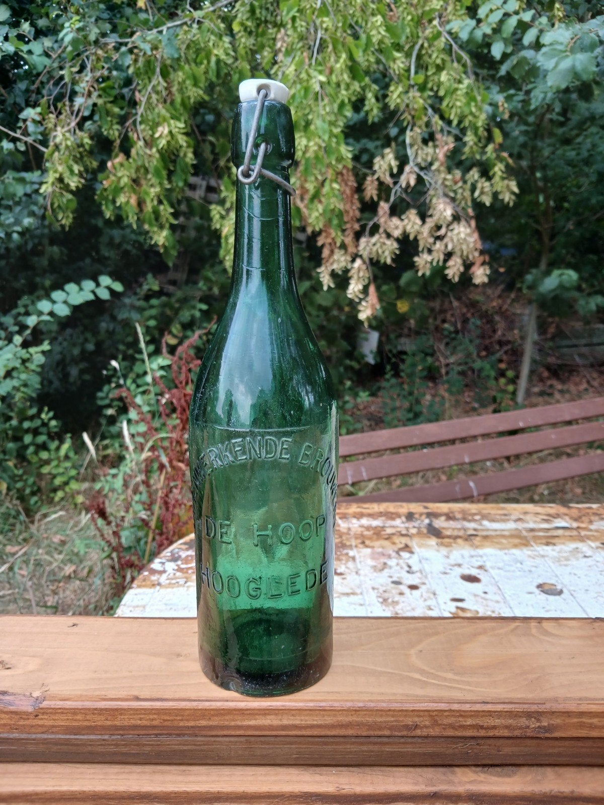 oude vintage bierfles brouwerij De Hoop Hooglede, Verzamelen, Biermerken, Ophalen of Verzenden