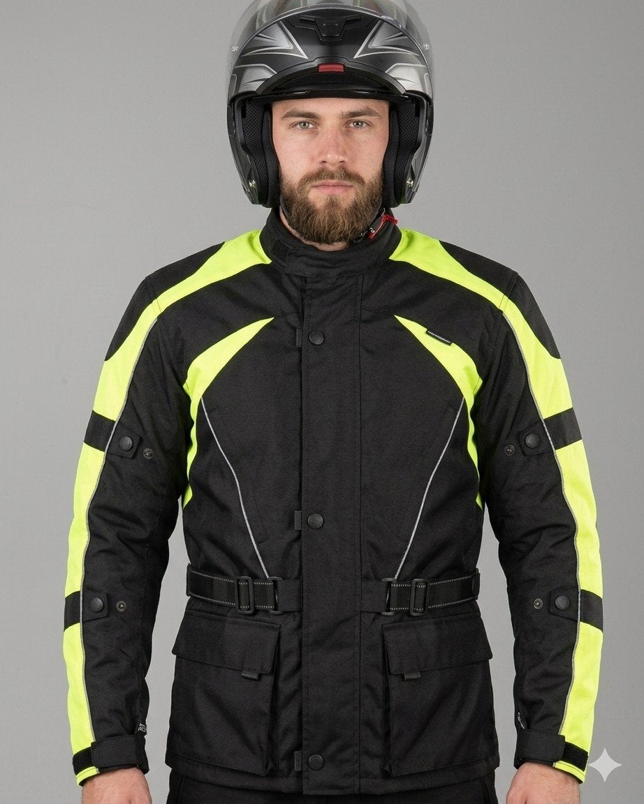 veste de Moto textile cordura 600D neuf CE protecteurs, Motos, Envoi, Neuf, avec ticket, Manteau | tissu