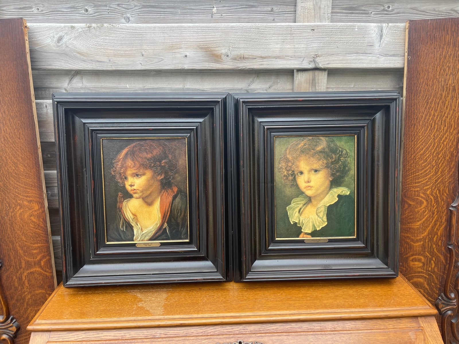 2 werken van Greuze, Antiek en Kunst, Ophalen