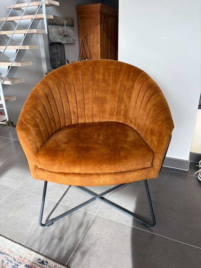Fauteuil Henders & Hazel okergeel, Ophalen, Zo goed als nieuw