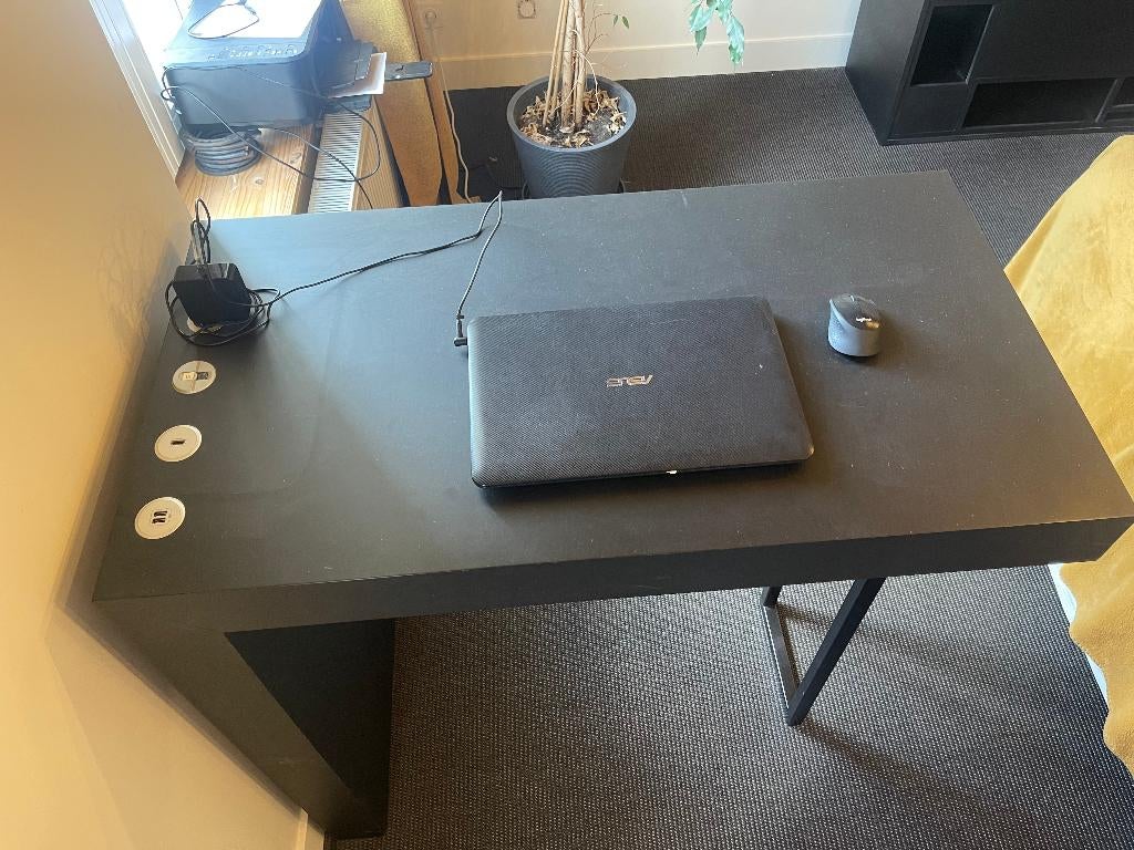 Bureau, Enlèvement, Comme neuf, Noir, Métal
