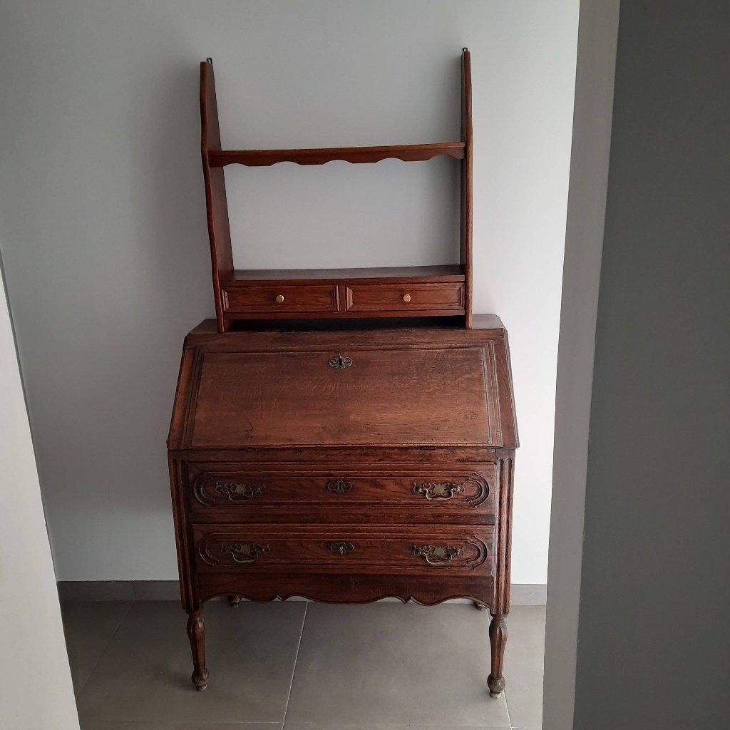 Bureau ancien avec armoire suspendue, Antiquités & Art, Enlèvement