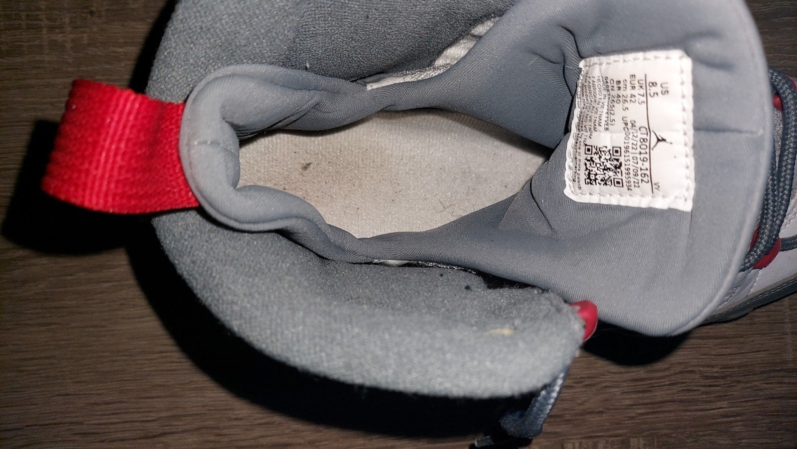 Basket original JORDAN, Enlèvement