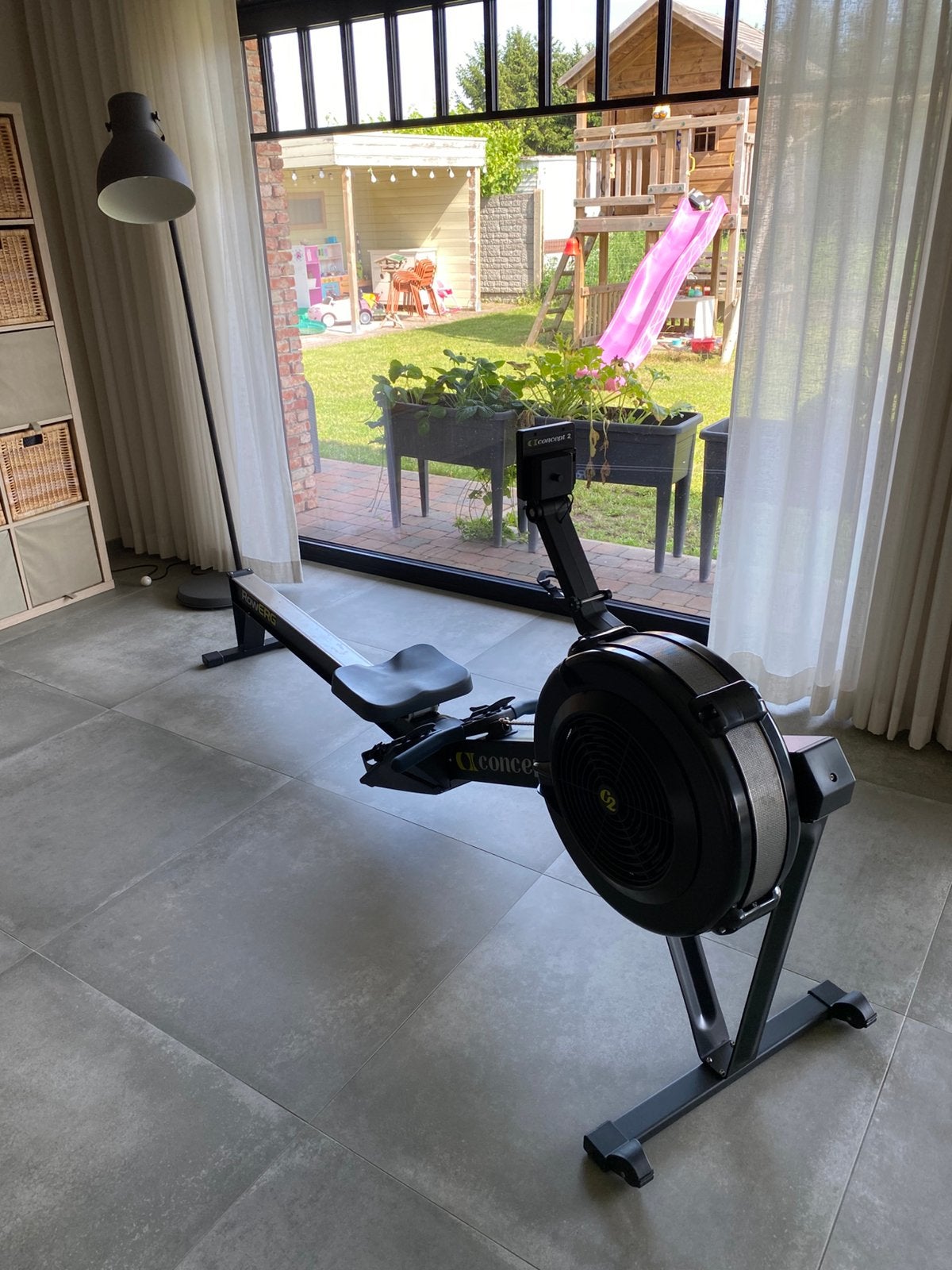 Concept 2 roeitrainer model D + PM5 display, Sport en Fitness, Fitnessapparatuur, Ophalen, Zo goed als nieuw, Roeitrainer