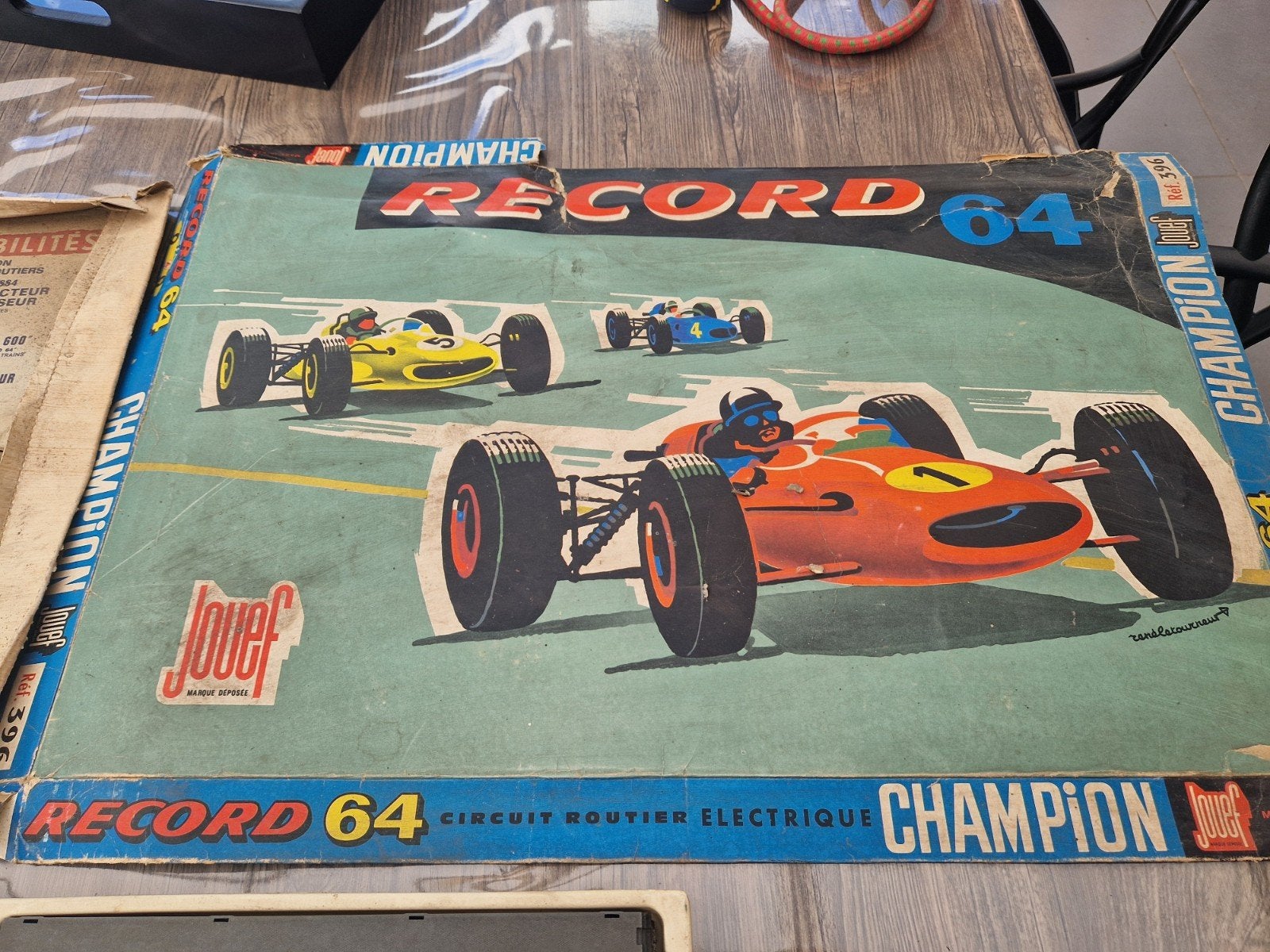 Jeu circuit routier électrique vintage "Record 64 Champion, Enlèvement, Électrique, Circuit