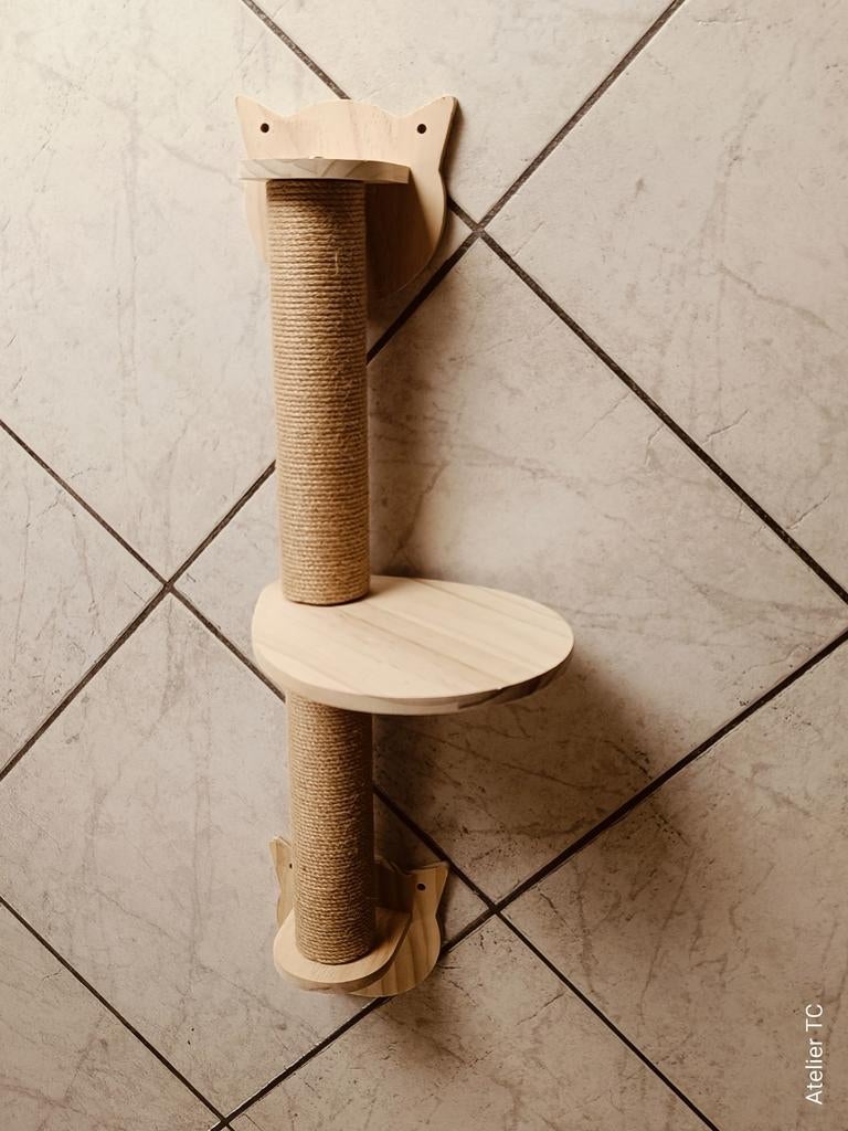 Houten katten speelgoed muur bevestigd, Ophalen, Nieuw, Krabplank