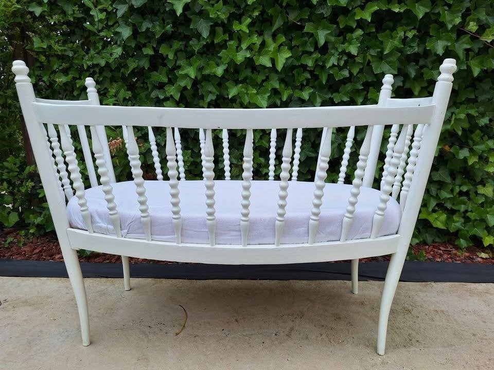 Berceau matelas capitonnage, literie complète et accessoires, Enlèvement, Comme neuf, Berceau