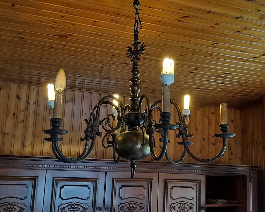 2 koperen lusters, Huis en Inrichting, Ophalen