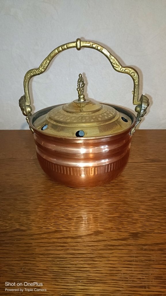 decoratieve kopere potjes, Huis en Inrichting, Woonaccessoires | Overige, Ophalen, Brocante