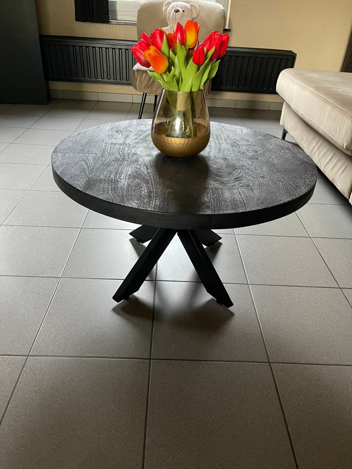 Prachtige salontafel mangohout, Ophalen, Zo goed als nieuw