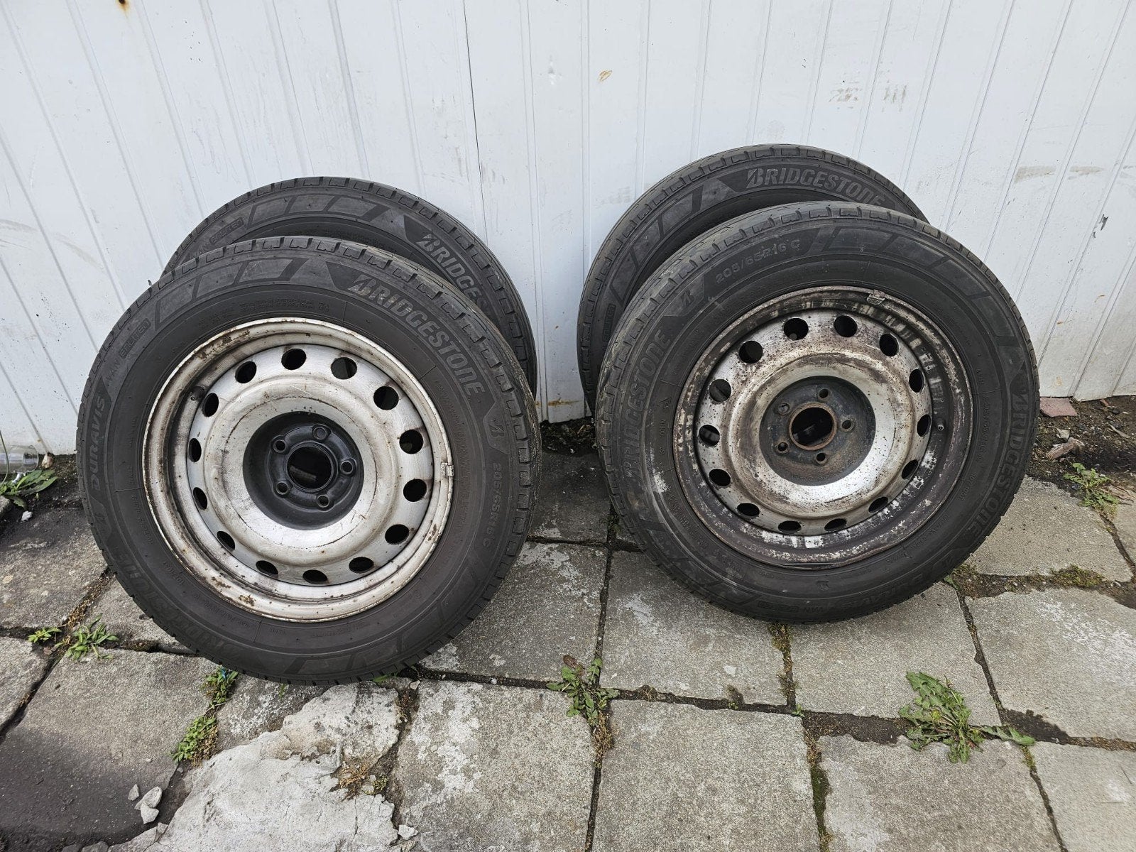 4 banden met velg 205/65 R16 C 107/105T, Ophalen, 16 inch, 205 mm, Band(en)