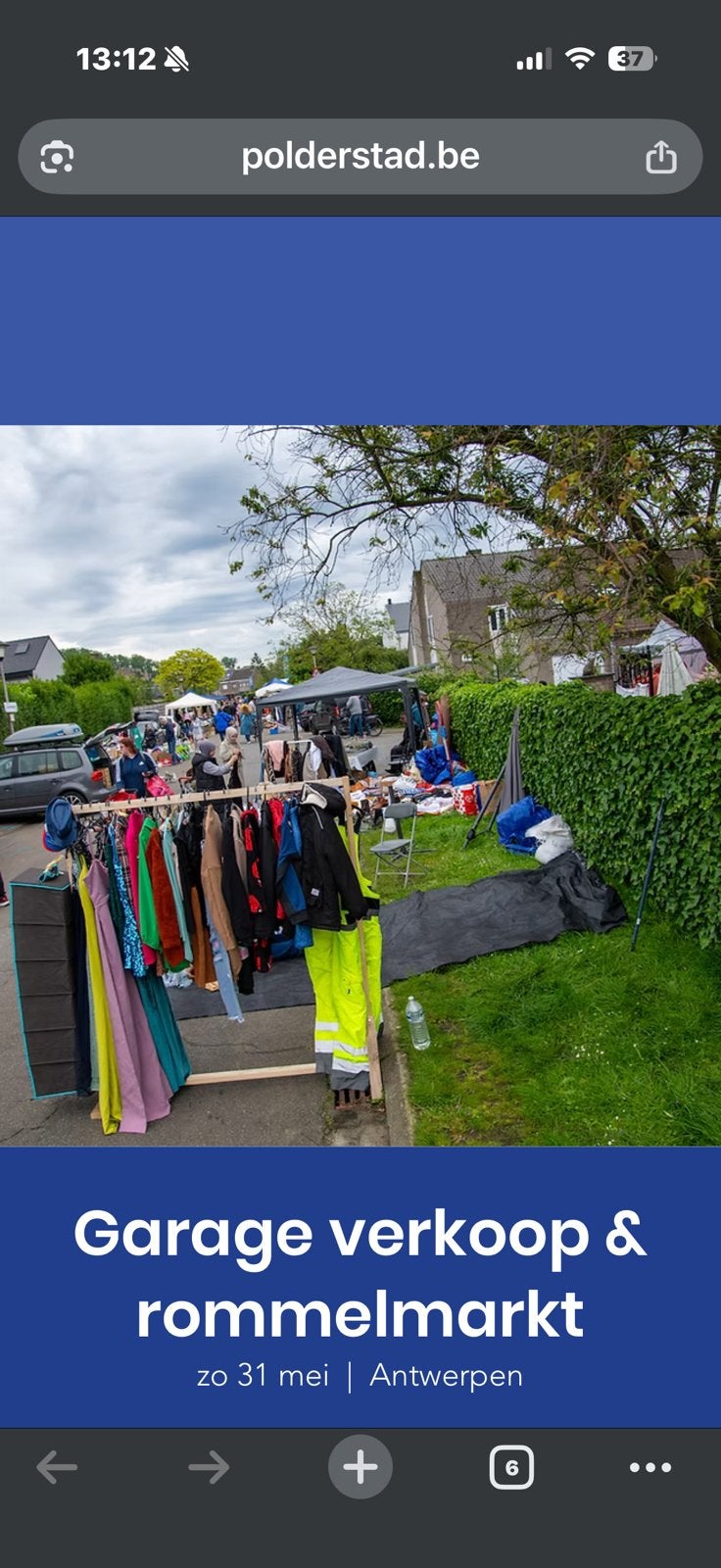 Garageverkoop + rommelmarkt Polderstad (Hoboken), Ophalen, Gebruikt
