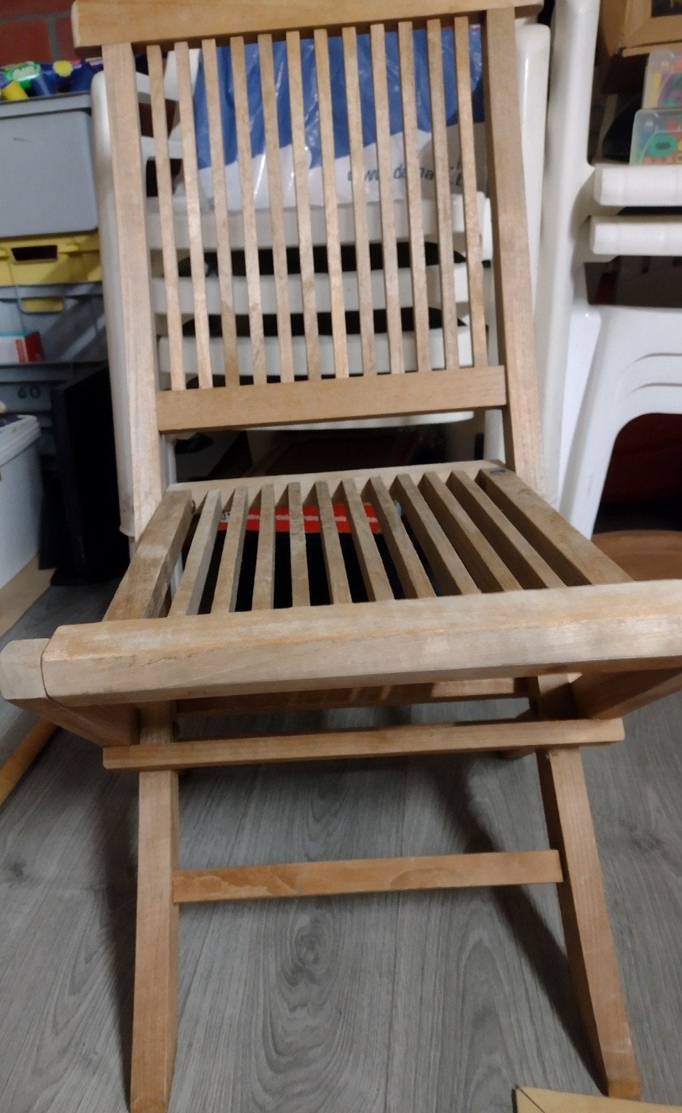 Real teak opvouwbare tuinstoel nieuw, Tuin en Terras, Ophalen