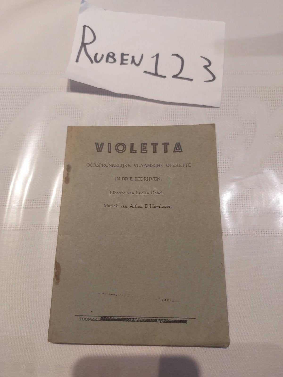 Violetta oorspronkelijke Vlaamsche operette, Enlèvement ou Envoi