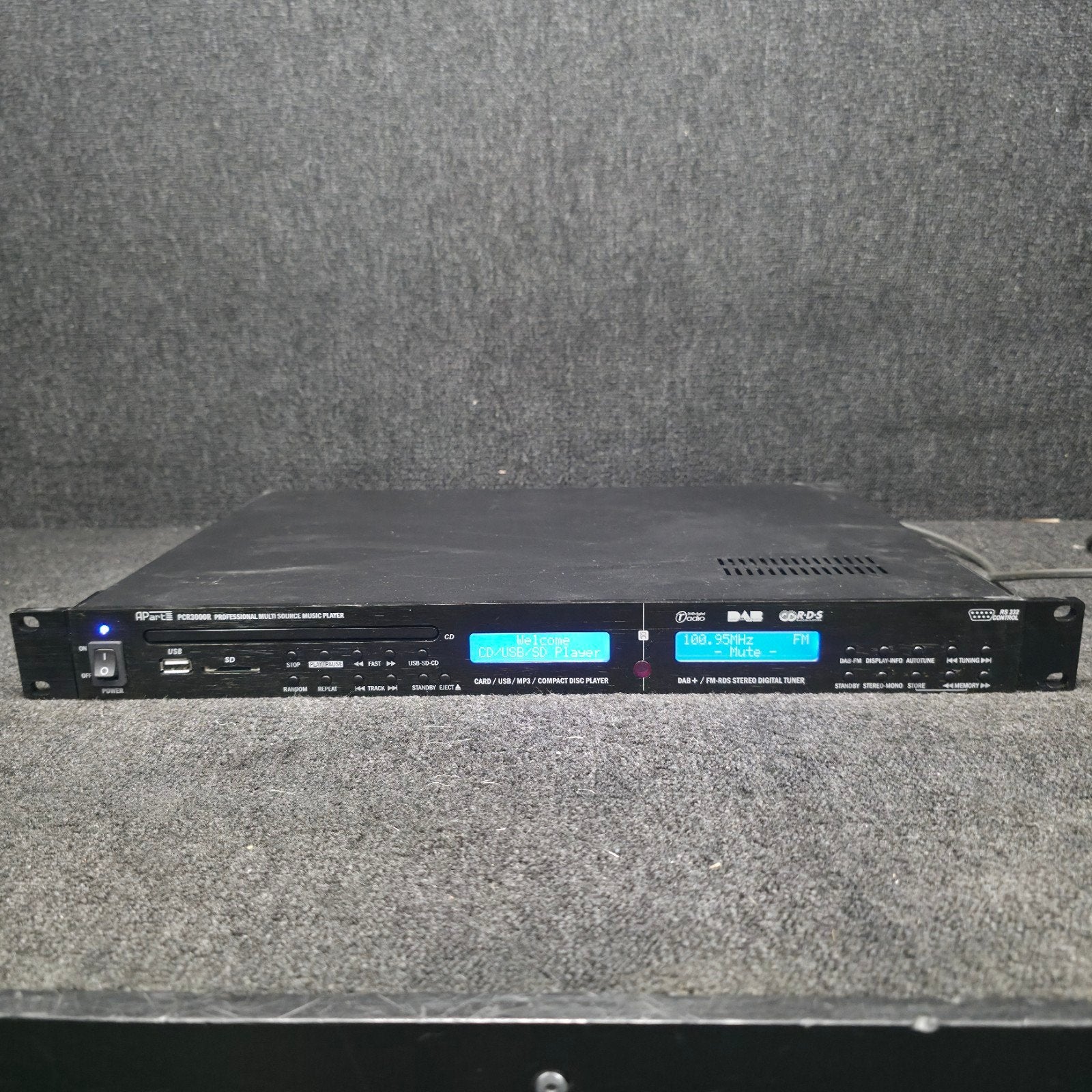 APART  PCR3000R    usb / sd / cd   radio player  19 inch, Ophalen of Verzenden