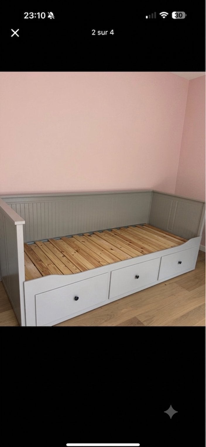 Lit IKEA, Maison & Meubles, Chambre à coucher | Lits, Comme neuf, Enlèvement, Deux personnes, 160 cm