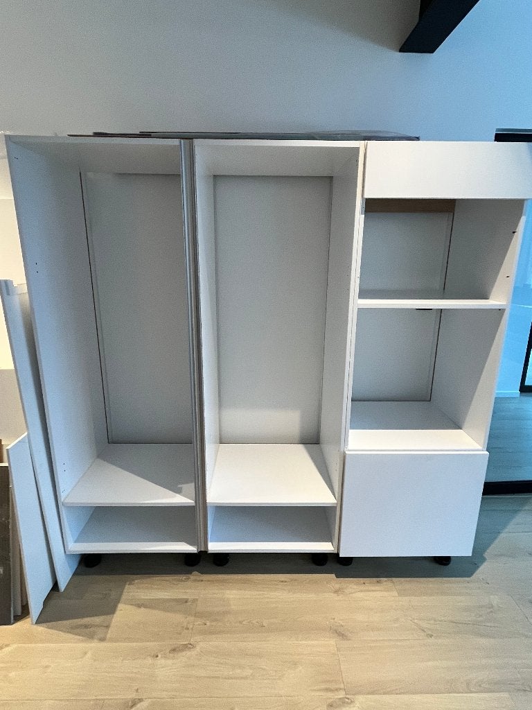 3x Keukenkast (60x170cm bxh) voor inbouwtoestellen, Ophalen, Gebruikt, 100 tot 150 cm, Wit