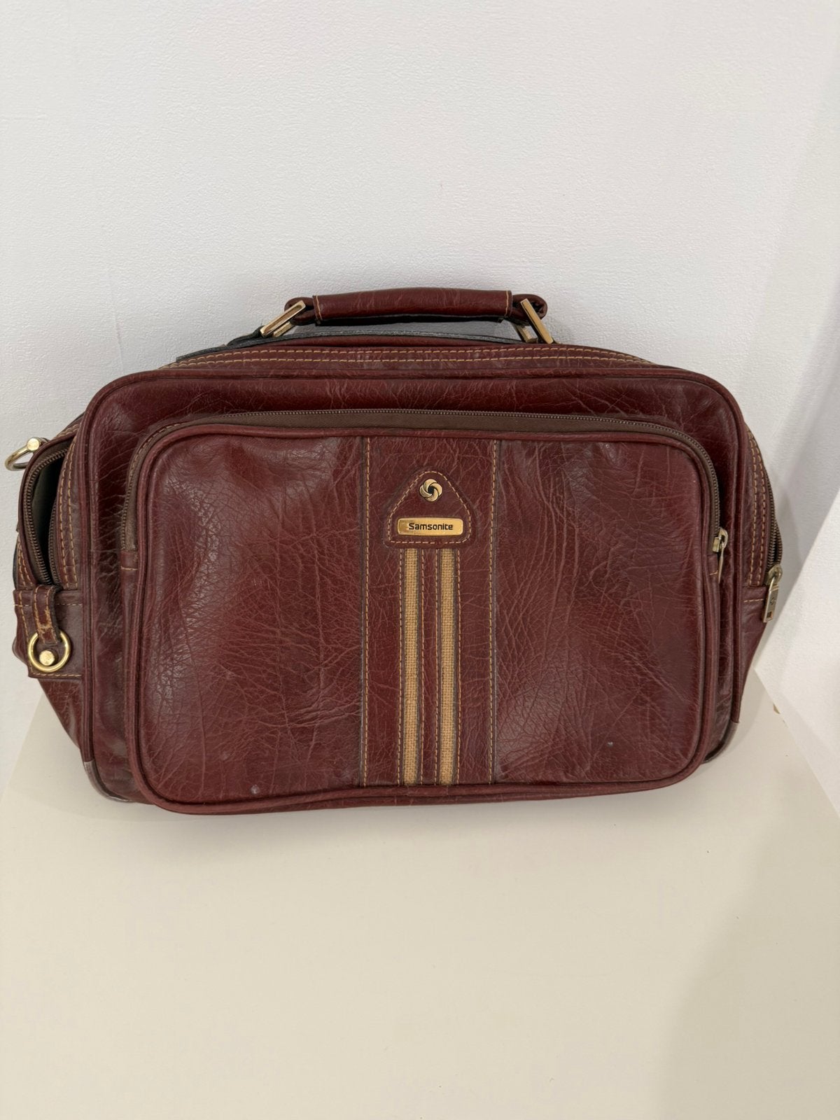 Vintage reistas samsonite, Handtassen en Accessoires, Ophalen, Gebruikt, Bruin