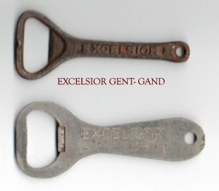 EXCELSIOR Gent-Gand 2 flessen openers, Verzamelen, Biermerken, Ophalen of Verzenden, Gebruikt