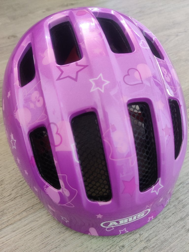 NIEUW! ABUS Smiley 3.0 kinderhelm, purple star, maat M, Fietsen en Brommers, Fietsaccessoires | Fietshelmen, Ophalen, Nieuw, ABUS