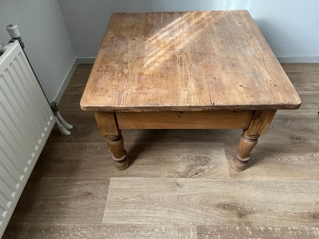 salontafel oud grenen, Ophalen, Overige materialen, Gebruikt, 50 tot 100 cm