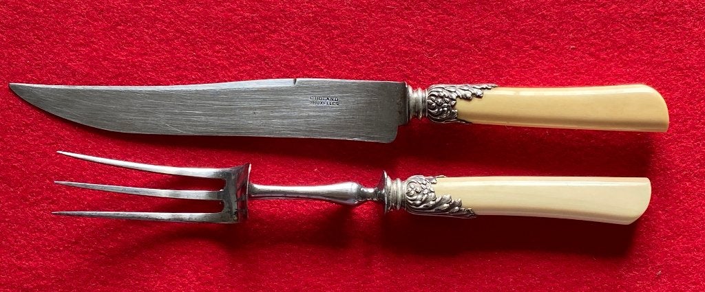 C.Boland Brussel 1880-1920 Snijservice, Antiek en Kunst, Antiek | Bestek, Ophalen of Verzenden