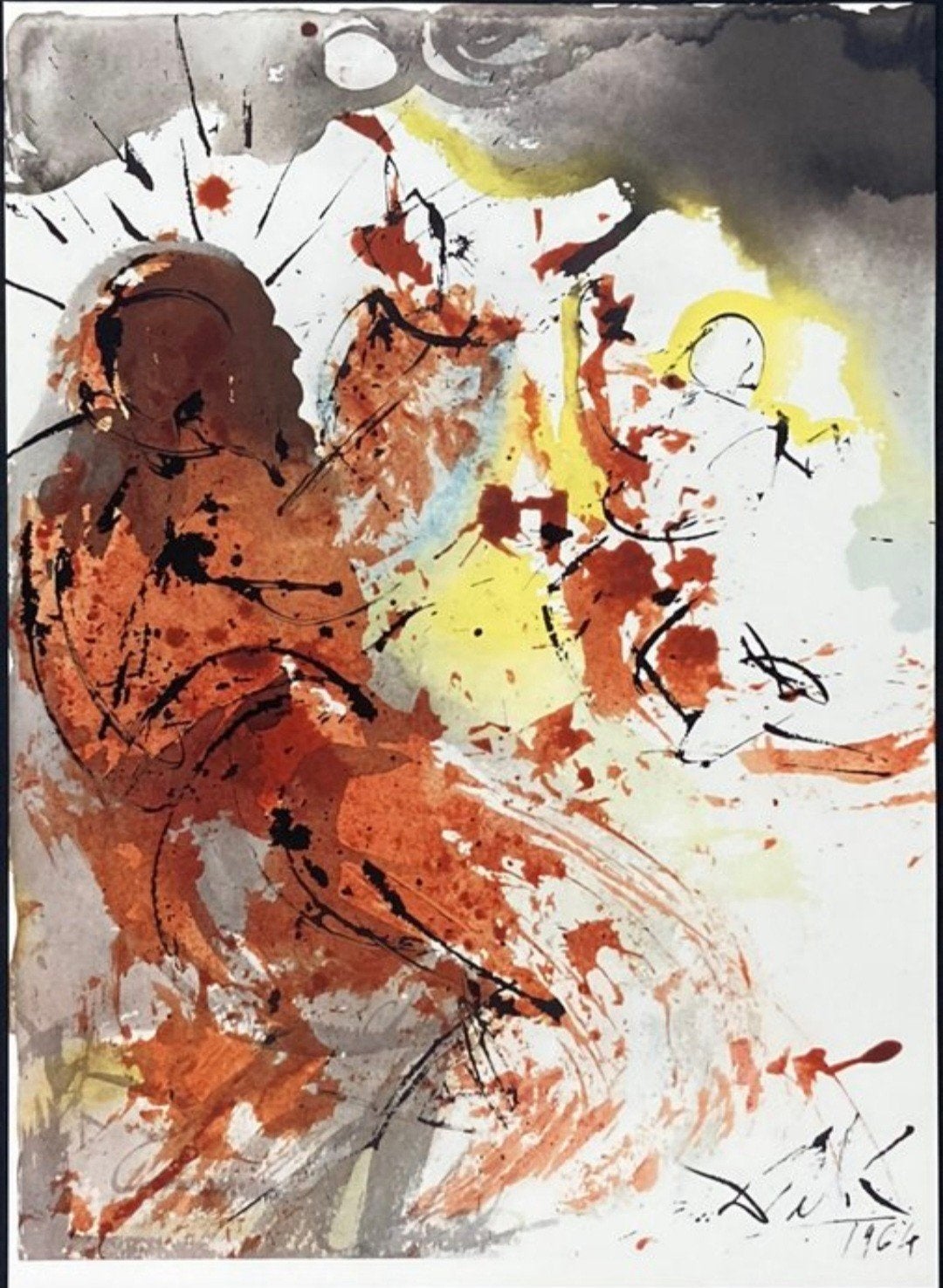 Sanctus Hieronymus Doctor Maximus, Salvador Dali, Autres sujets, Signé dans la planche, Enlèvement, Lithographie