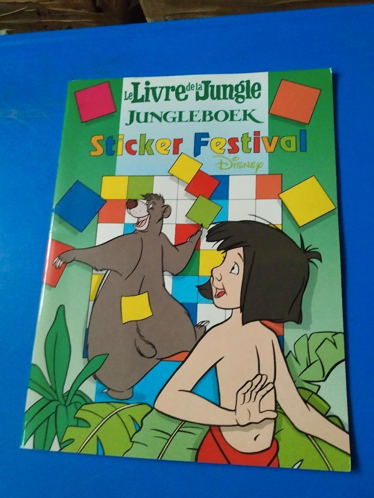 kleur en stickerboek "jungleboek" stickerfestival, Enlèvement ou Envoi
