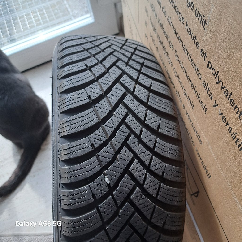 PNEUS HIVER SUR JANTES 195/55R 15 HANKOOK, Auto-onderdelen, Banden en Velgen, Ophalen, Gebruikt, 15 inch, Winterbanden