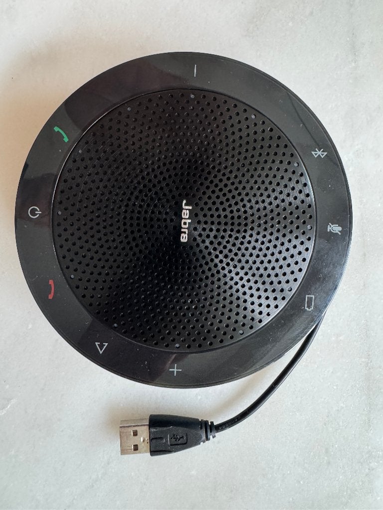 Microphone de conférence USB/Bluetooth Jabra, Comme neuf, Jabra, Fonction muet du microphone, Sans fil