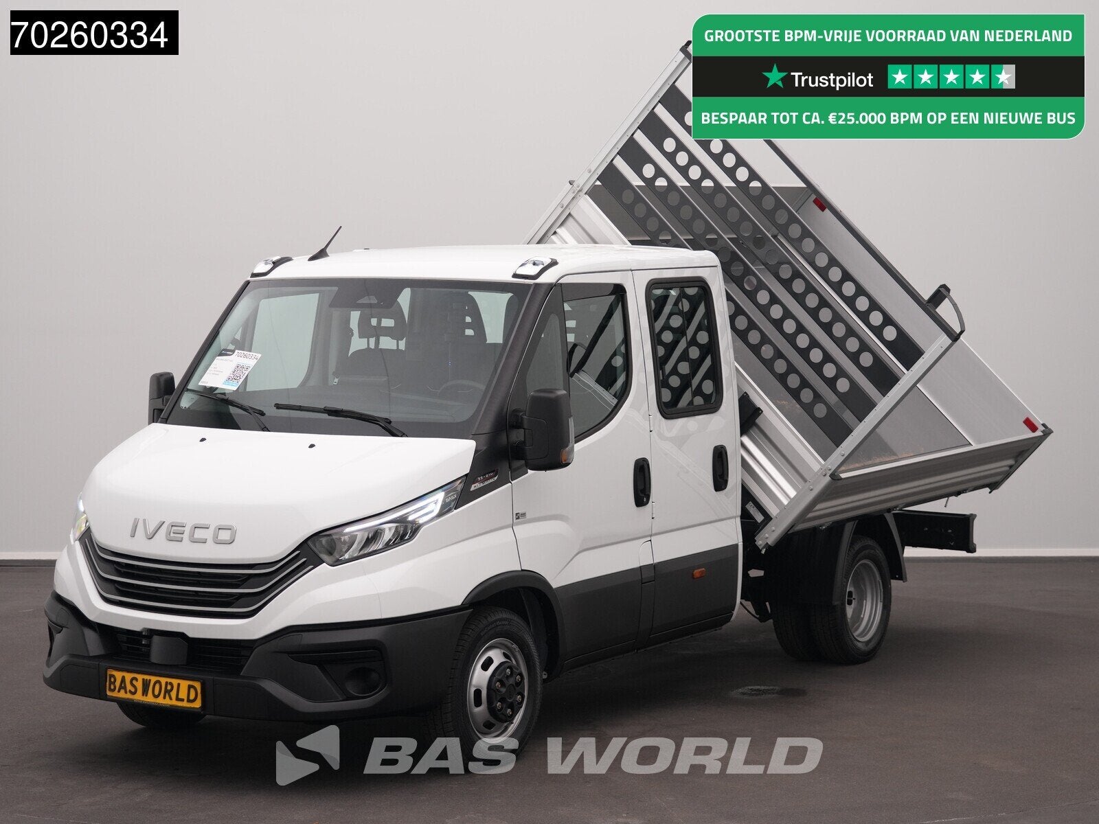 Iveco Daily 35C21 BPM VRIJ! 3-Zijdige Kipper Dubbel Cabine 2, Autos, Neuf, Achat, Euro 6, Entreprise