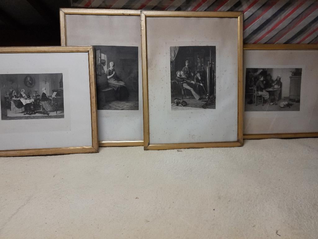 19e eeuwse gravures, Antiek en Kunst, Ophalen