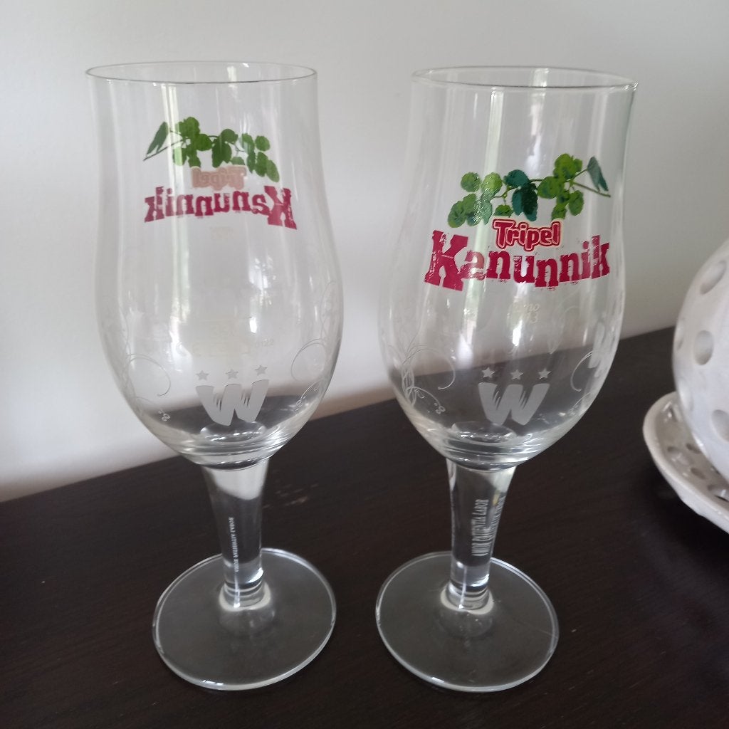 Kanunnik bierglas   2stuks = 3€, Verzamelen, Ophalen