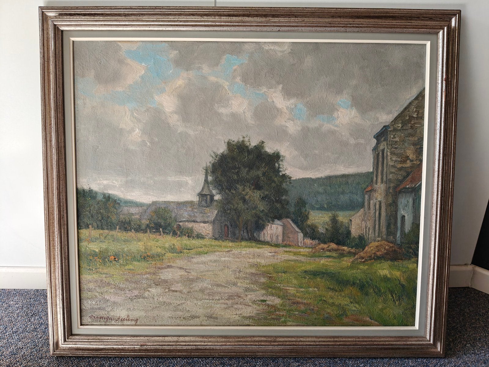 Schilderij Monique Declercq, Ophalen, Doek, Impressionistisch, Gesigneerd