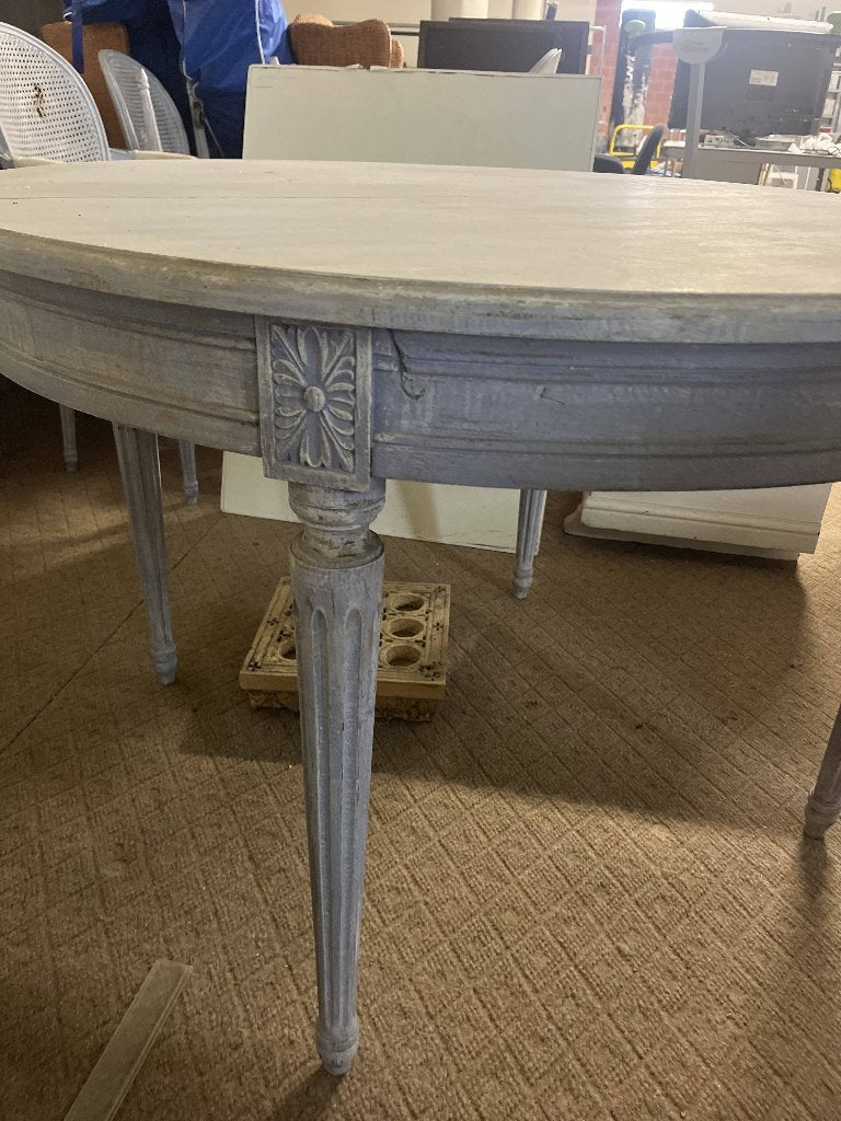 Antieke Louis XVI-stijl ronde uitschuifbare eettafel, Cinq personnes ou plus, Rond, 100 à 150 cm, Enlèvement