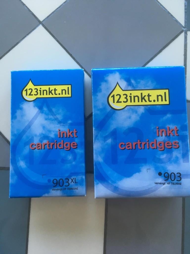 Lot de 2 cartouches d'encre pour imprimante HP903, Enlèvement ou Envoi, Neuf, Cartridge, 123 encre