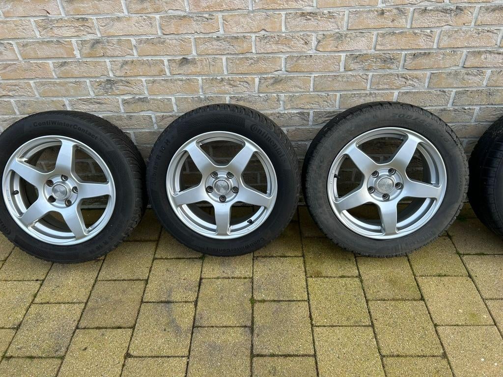 Velgen met winterbanden, Auto-onderdelen, Banden en Velgen, Gebruikt, 16 inch, Banden en Velgen, Ophalen
