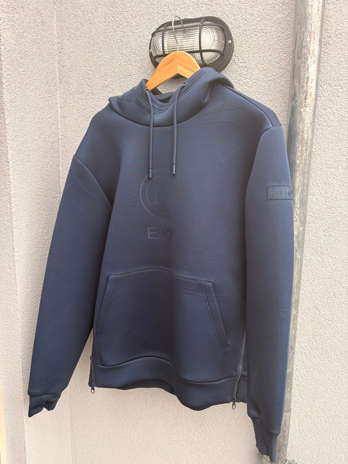 sweat-shirt SSC Napoli EA7 en Néoprène, Enlèvement, Comme neuf, Taille 56/58 (XL), Bleu