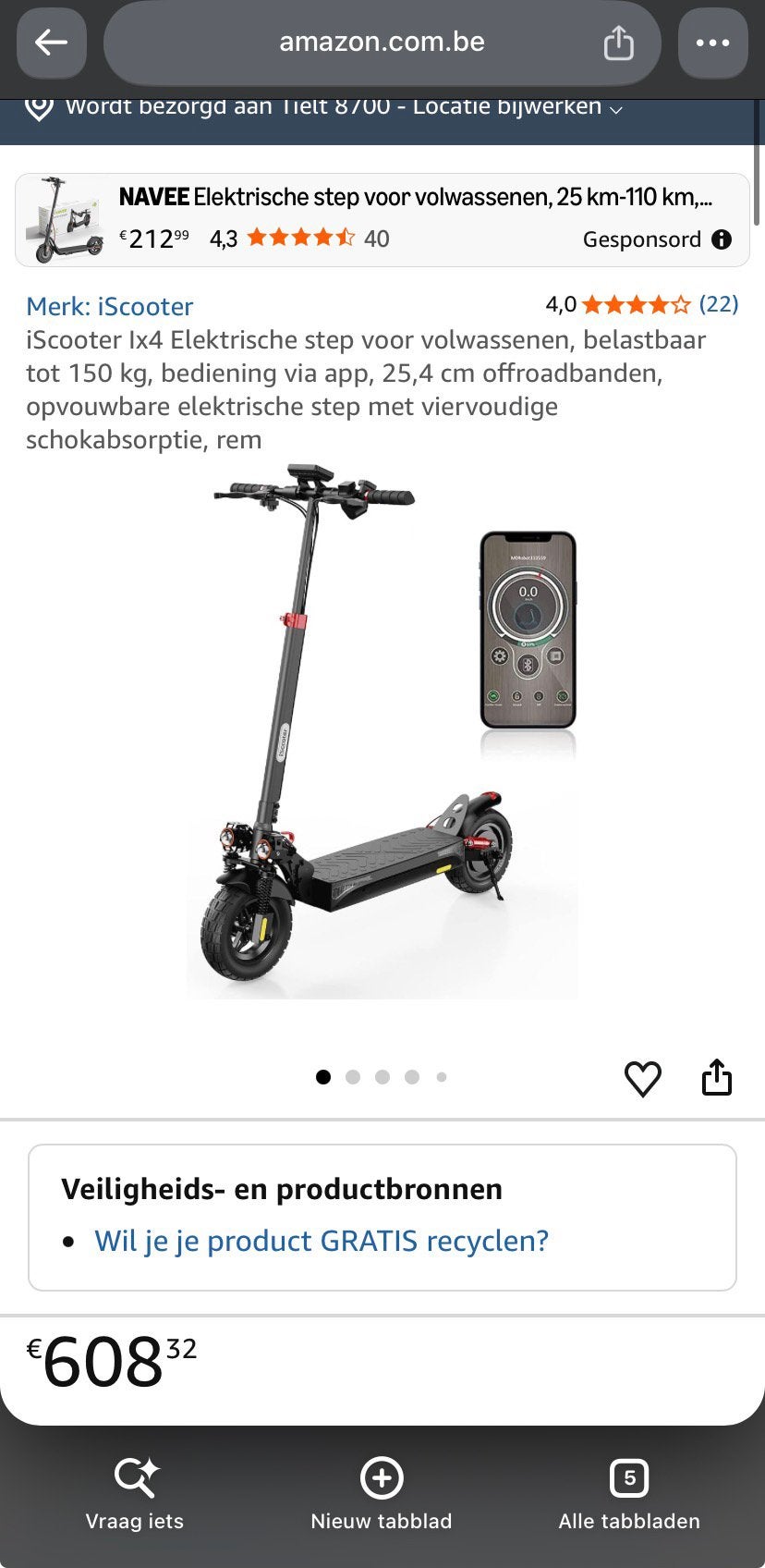 Ix4 iscooter, Ophalen, Zo goed als nieuw
